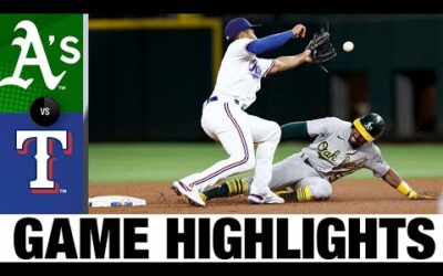 A’s vs. Rangers Game Highlights (8/15/22) | MLB Highlights