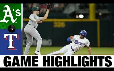 A’s vs. Rangers Game Highlights (8/17/22) | MLB Highlights