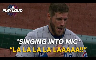 Cubs’ Patrick Wisdom sings on the mic for us!!! (And then homers while mic’d!) | Play Loud