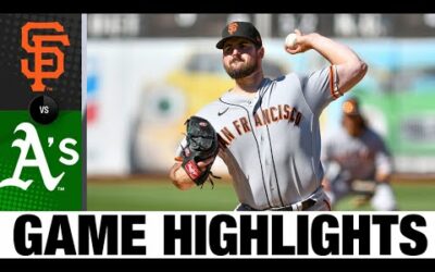 Giants vs A’s Game Highlights (8/6/22) | MLB Highlights