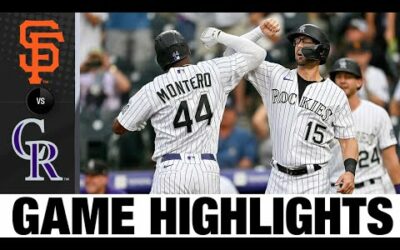 Giants vs. Rockies Game Highlights (8/19/22) | MLB Highlights