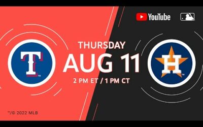 Rangers at Astros | MLB Game of the Week Live on YouTube