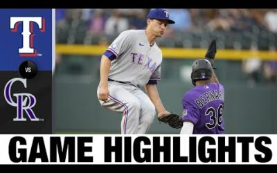 Rangers vs. Rockies Game Highlights (8/23/22) | MLB Highlights