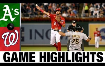 A’s vs. Nationals Game Highlights (8/31/22) | MLB Highlights