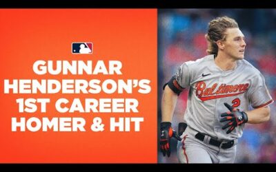 Gunnar Henderson Homers For His 1st Career Hit!