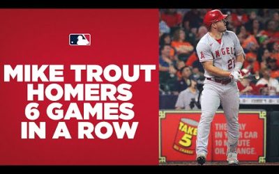 Mike Trout homers 6️⃣ games in a row! 😱