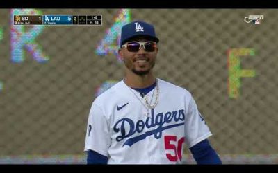 Mookie Betts MIC’D UP in-game interview from Dodgers vs. Padres! (Marvels over Juan Soto’s eye 🤣)