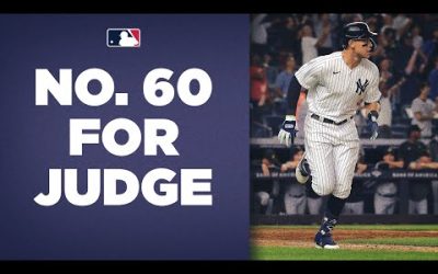 Number 60!!! Aaron Judge’s 60th of the year ties Babe Ruth for 2nd most in Yankees history!