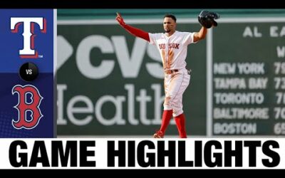 Rangers vs. Red Sox Game Highlights (9/3/22) | MLB Highlights