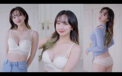 4K 고화질 남심저격 눈 앞에서 갈아입는 여친룩전문 쇼핑몰 벨라데이ㅣno bra LOOKBOOK 꽃송룩북