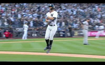 BIG SHOT IN GAME 5!! Giancarlo Stanton makes statement with 3-run shot in 1st inning for Yankees!