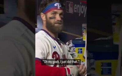 Bryce Harper hit the homer that sent the Phillies to the World Series, and his reaction was amazing