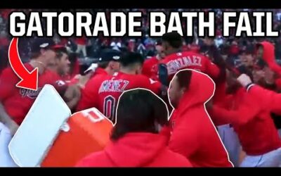 Complete gatorade bath failure after Guardians walk off, a breakdown