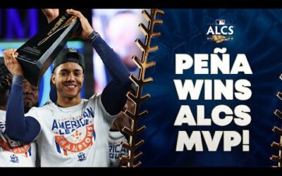 Jeremy Peña is becoming a STAR!! The rookie wins ALCS MVP as he shines in sweep against Yankees!