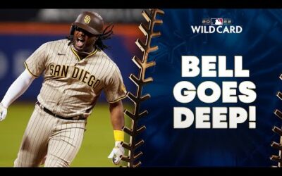 Josh Bell crushes opposite field home run to give Padres an early lead!!