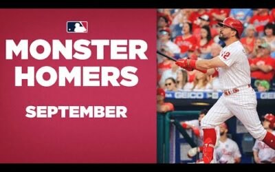 Monster Homers of September, ft. Kyle Schwarber and Pete Alonso!! (Longest homers of the month!)