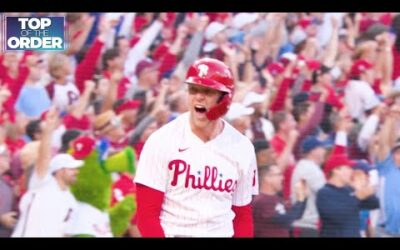 Rhys Hoskins hits a bomb and celebrates with a bat slam | Top of the Order