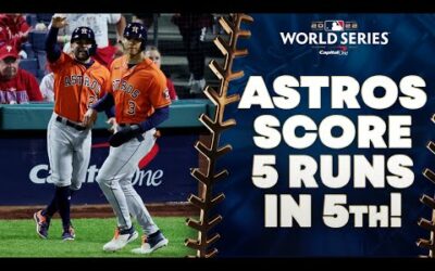 Astros break Game 4 open with a 5-run 5th inning! (Houston puts together string of hits to plate 5)