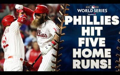 Phillies tie MLB record with FIVE home runs in a single World Series game!!