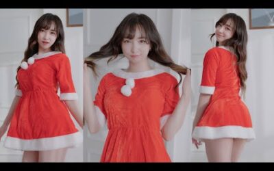 (4K 세로룩북) E컵 꽃송의 연말룩 크리스마스룩🎄🎅 언더웨어 룩북 Underwear LOOKBOOK 룩북 직캠