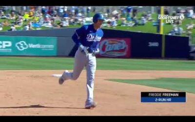 Dodgers’ Freddie Freeman launches his first Spring Training home run with a majestic blast!