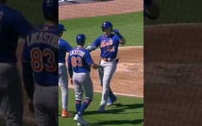 New York Mets No. 2 prospect Brett Baty starts Spring Training off with a BANG!