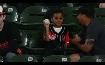 THIS KID HAS AN ARM ON HIM! Young Orioles’ fan launches ball back onto the field!