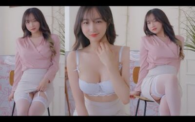 (4K 세로룩북) E컵 여자친구💛 눈앞에서 갈아입는 투피스 여친룩 룩북 언더웨어 룩북 직캠 Underwear LOOKBOOK 꽃송 룩북