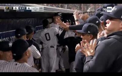 Aaron Judge SMASHED this ball for his first Spring Training home run!