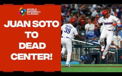 Juan Soto OBLITERATES this ball to dead center in the World Baseball Classic!