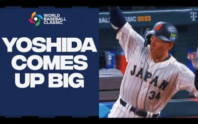 Masataka Yoshida comes up BIG for Team Japan with a 3-run homer in the 7th!