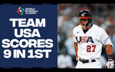 Team USA GOES OFF for 9 runs in the 1st inning against Canada!