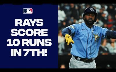 10-RUN INNING!! The Rays go from being no-hit to rallying off 10 straight!