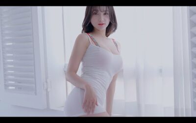 (4K 세로룩북) Ai 실사 룩북 화이트 미니 원피스 underwear Lookbook 란제리 룩북 직캠