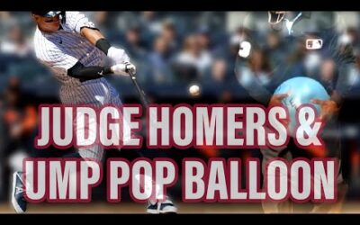 Aaron Judge homers in first at-bat and umpire pops balloon, a breakdown