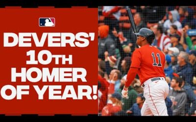 ABSOLUTELY DEMOLISHED! Rafael Devers is first AL player to reach 10 homers with this no-doubter!