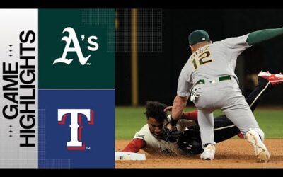 A’s vs. Rangers Game Highlights (4/21/23) | MLB Highlights