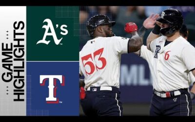 A’s vs. Rangers Game Highlights (4/22/23) | MLB Highlights