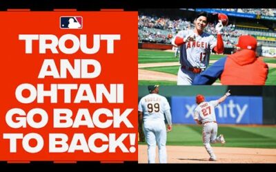 MIKE TROUT AND SHOHEI OHTANI GO BACK-TO-BACK!!! First homers of the year for both Angels STARS!