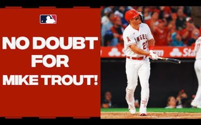 Mike Trout CRUSHES this ball in the Angels’ home opener!