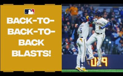 The Brewers hit BACK-TO-BACK-TO-BACK homers!