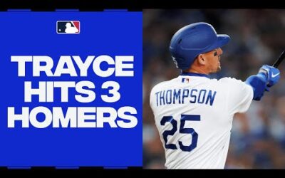 TRAYCE FOR 3!! Trayce Thompson comes through with the first 3-HOMER game of the season!