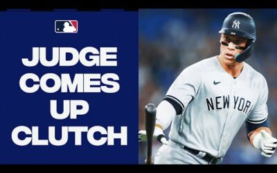 Aaron Judge gives the Yankees a late lead with a CLUTCH 448-foot homer to center!