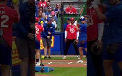 Buffalo Bills QB Josh Allen was LAUNCHING balls to the MOON during a charity softball game 😳