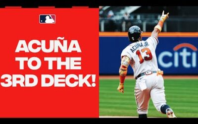 OH MY!! Ronald Acuña Jr. CRUSHES a homer to the 3rd deck!