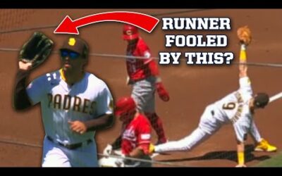 Outfielder dekes runner with simple move, a breakdown