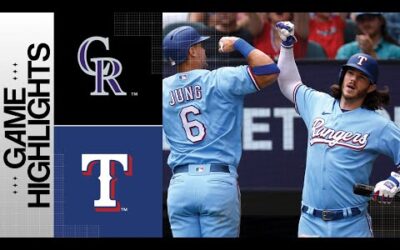 Rockies vs. Rangers Game Highlights (5/21/23) | MLB Highlights