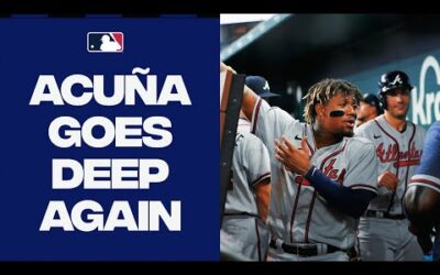 Ronald Acuña Jr. homers for the 3rd straight game! (He crushes one 455 feet!)