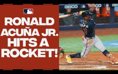 Ronald Acuña Jr. SMOKED this ball over the center field wall!