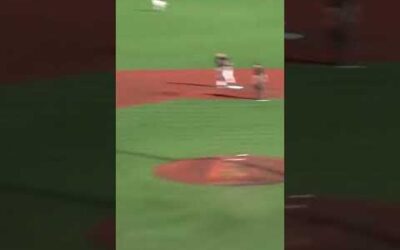 This shortstop pulled out a CRAZY PUMP FAKE to get runner sleeping! 🧠